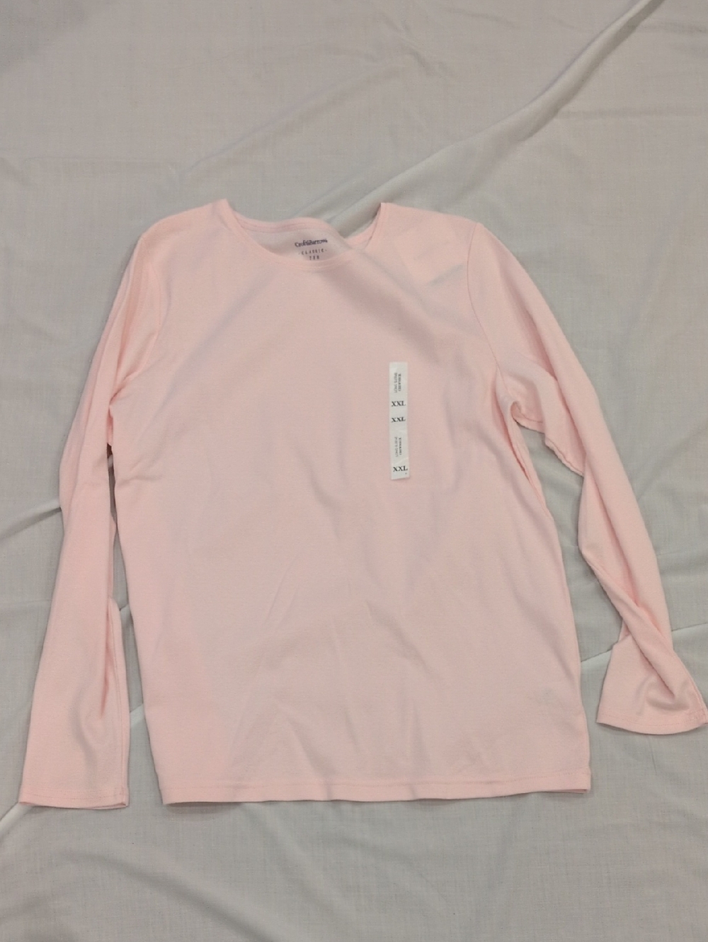 croft & barrow Long-Sleeve Crewneck Top - Light Pink